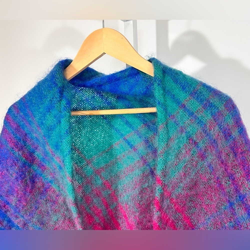 Glentana Mohair Pile Shawl Wrap Scarf Made in Australia - grandma, artsy, winter - Picture 6 of 10